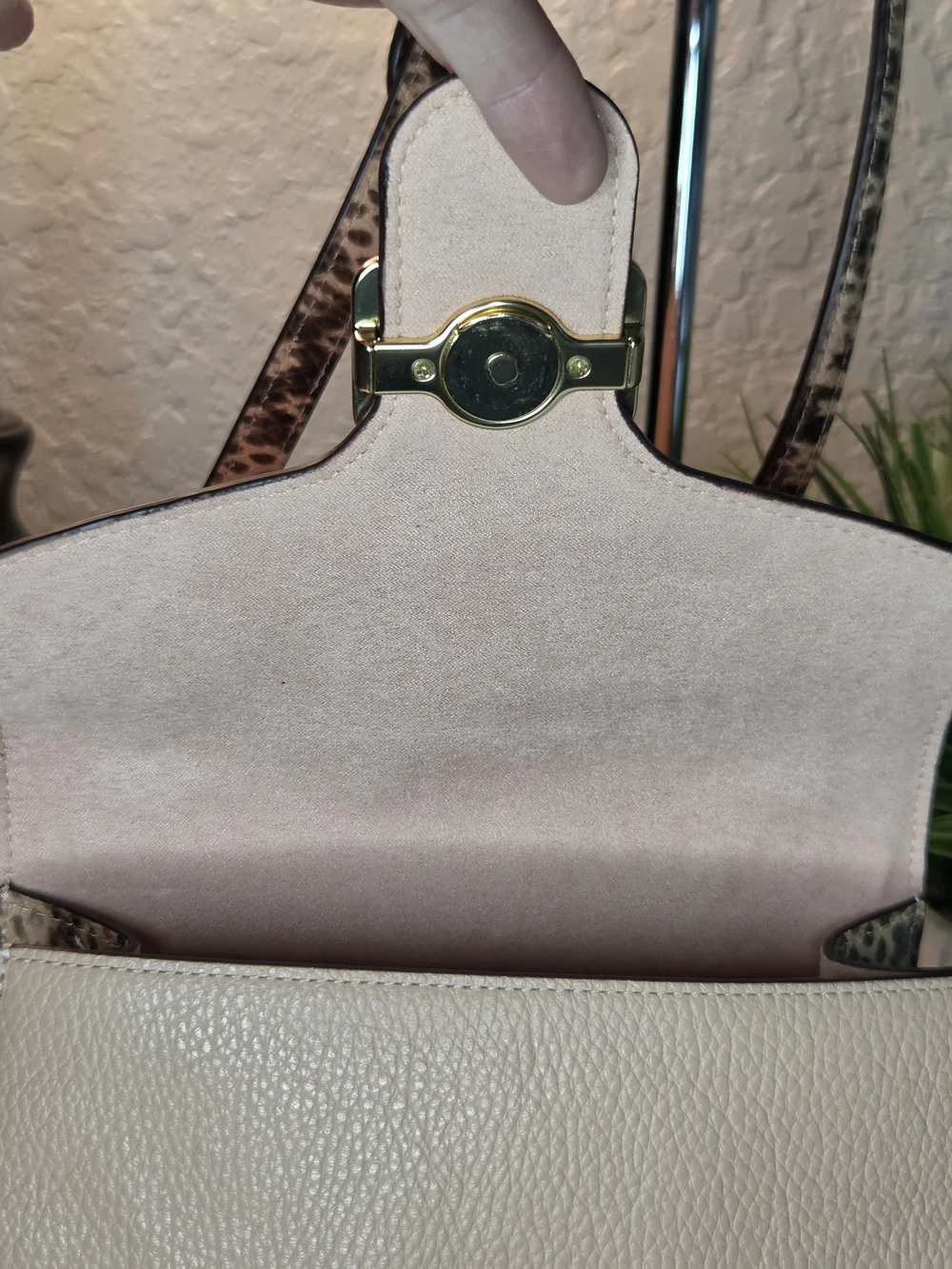 Coach Pepper Satchel Shell Pink Pebble Leather & Snake Embossed Trim LIKE NEW